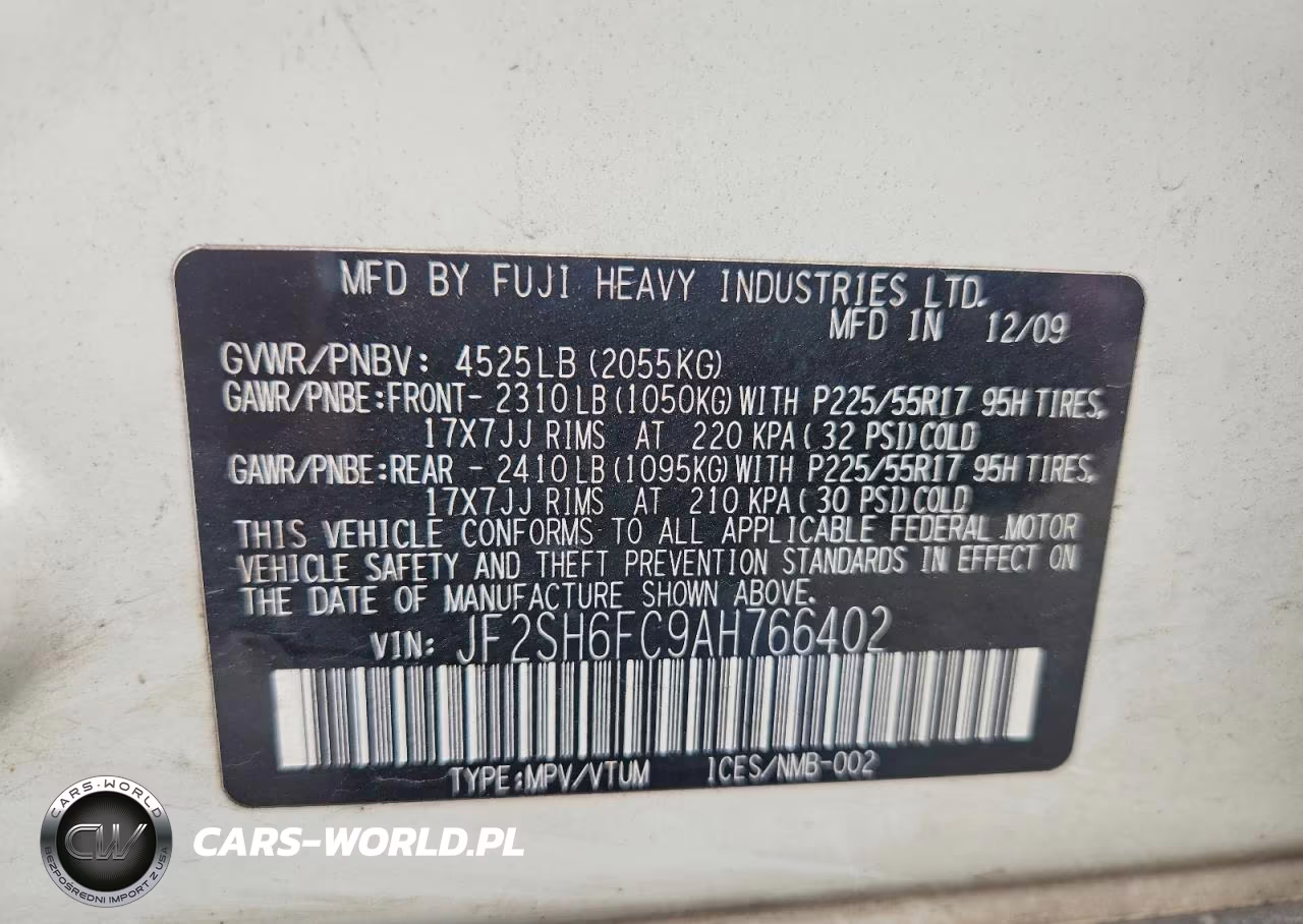 2010 Subaru Forester 2.5Xt Limited VIN:JF2SH6FC9AH766402 - 13