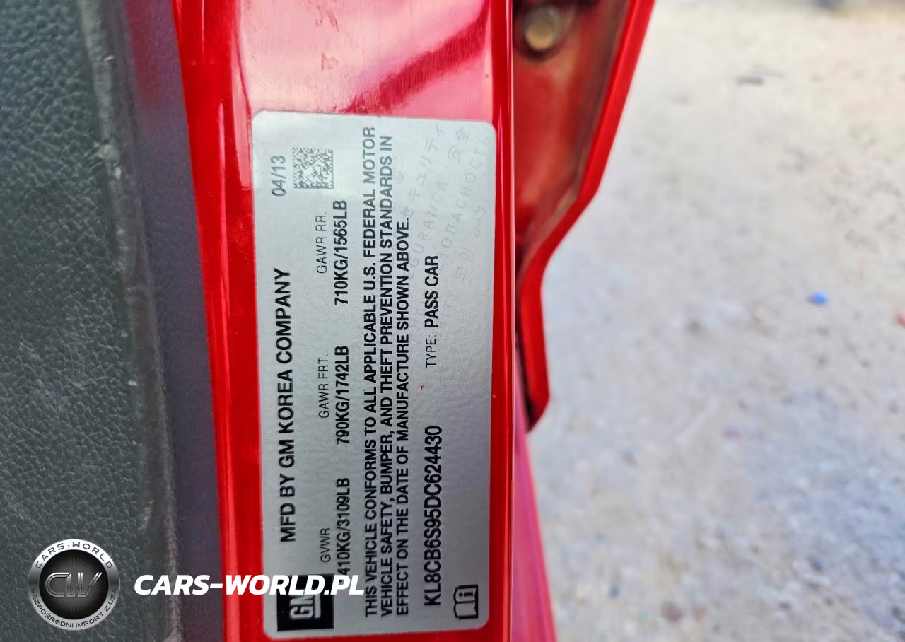 2013 Chevrolet Spark Ls VIN:KL8CB6S95DC624430 - 12