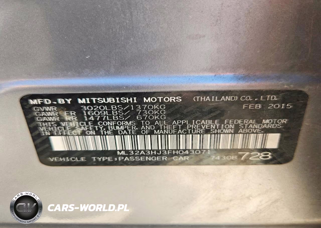 2015 Mitsubishi Mirage De VIN:ML32A3HJ3FH043071 - 12