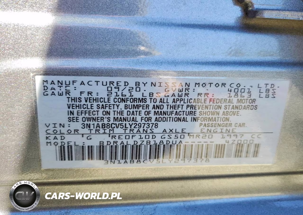 2020 Nissan Sentra Sv VIN:3N1AB8CV5LY297378 - 13