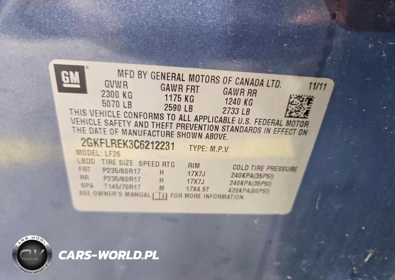 2012 GMC Terrain Sle VIN:2GKFLREK3C6212231 - 13
