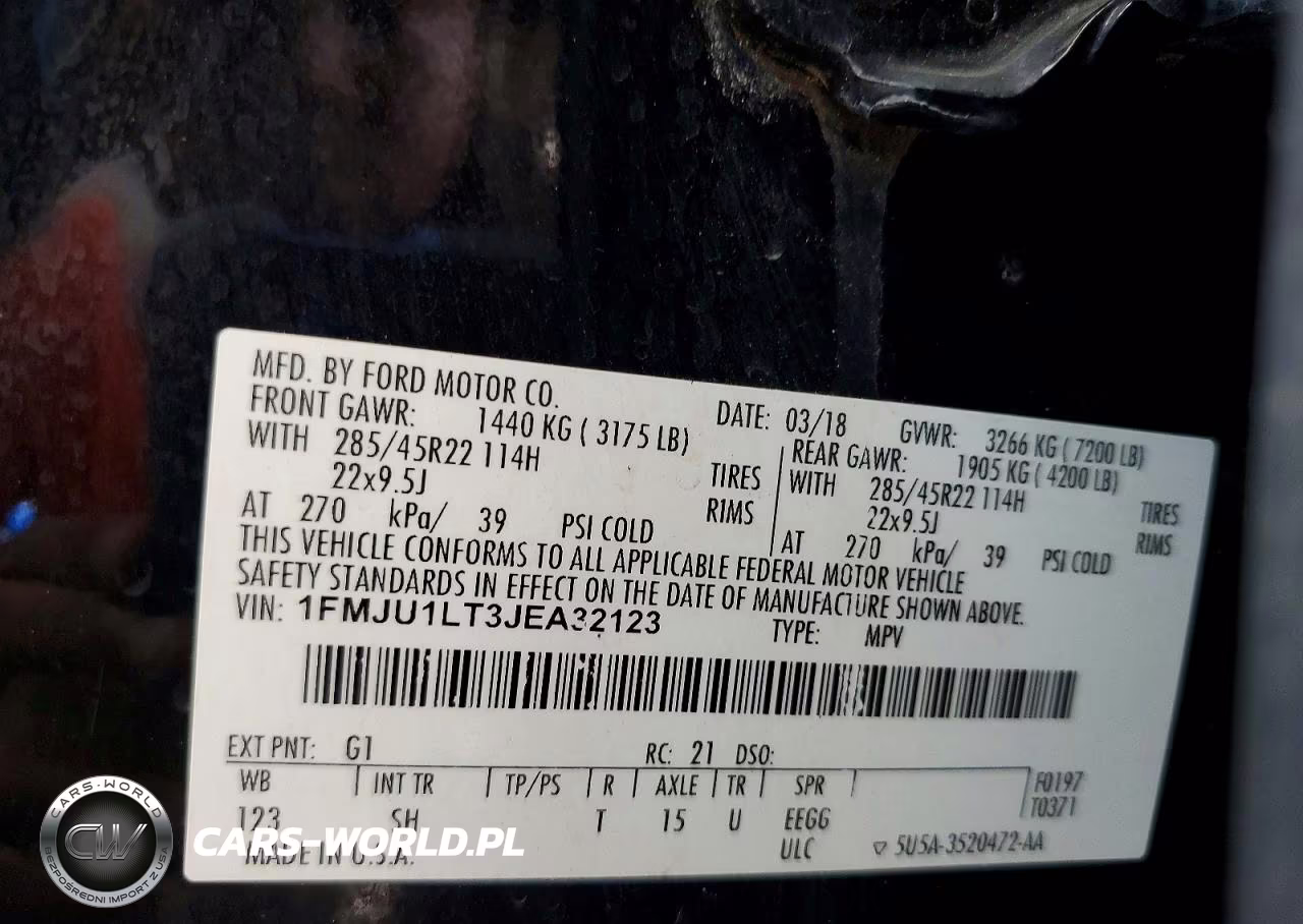 2018 Ford Expedition Platinum VIN:1FMJU1LT3JEA32123 - 14