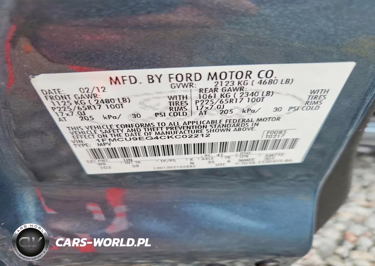 2012 Ford Escape Limited VIN:1FMCU9EG4CKC02212 - 13