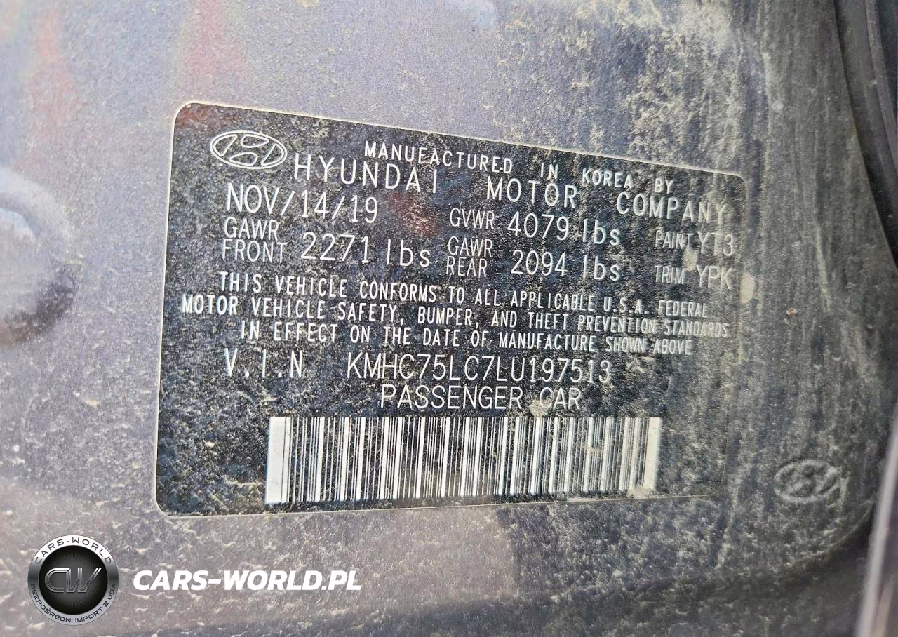 2020 Hyundai Ioniq Se VIN:KMHC75LC7LU197513 - 12
