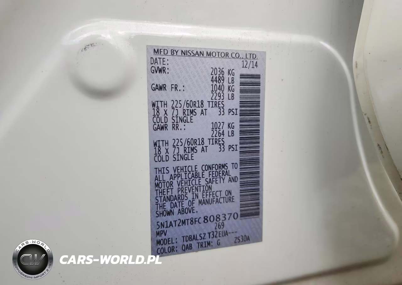 2015 Nissan Rogue Sl VIN:5N1AT2MT8FC808370 - 13