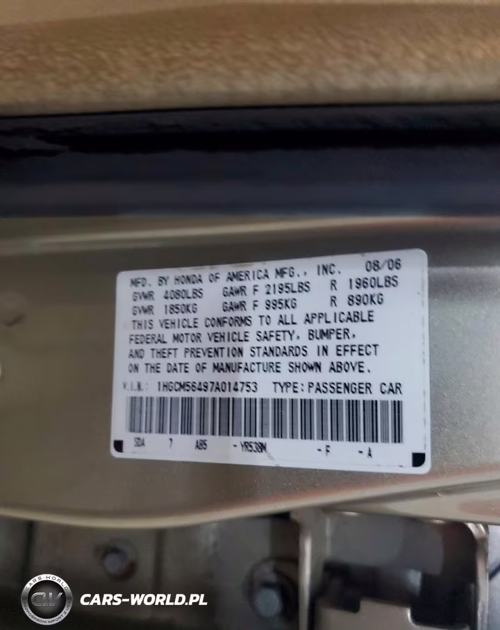 2007 Honda Accord Lx VIN:1HGCM56497A014753 - 12