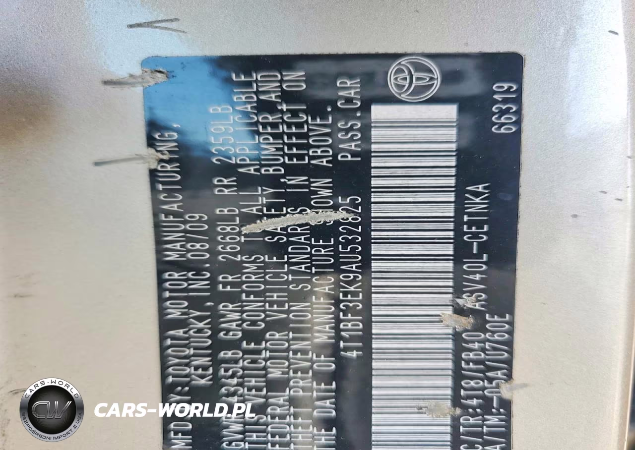 2010 Toyota Camry Base VIN:4T1BF3EK9AU532825 - 12