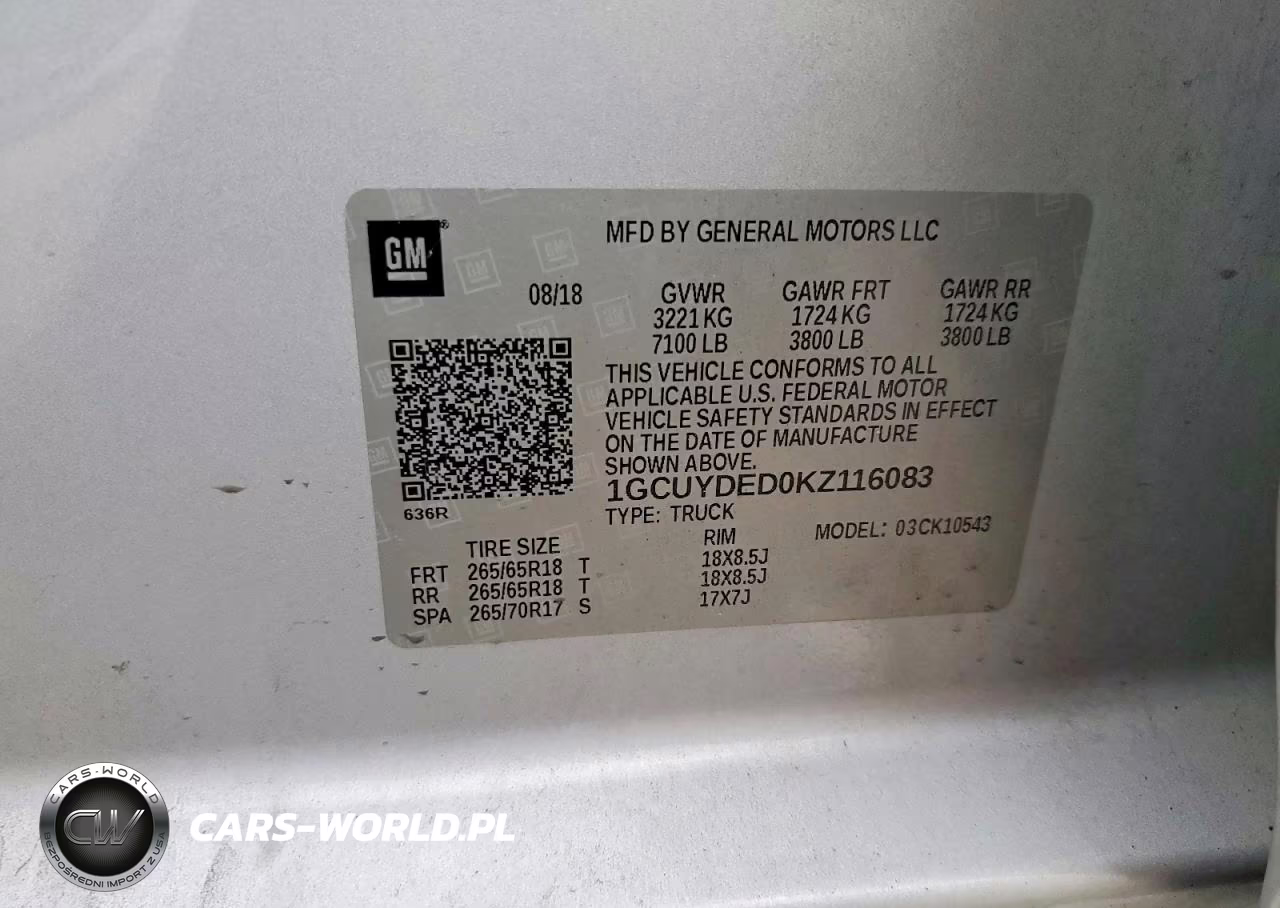 2019 Chevrolet Silverado K1500 Lt VIN:1GCUYDED0KZ116083 - 12
