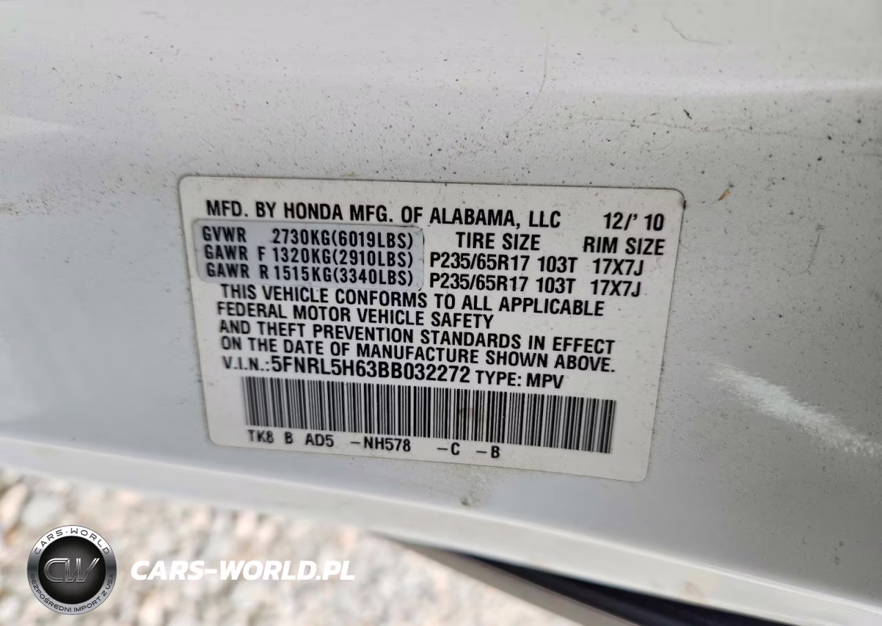 2011 Honda Odyssey Exl VIN:5FNRL5H63BB032272 - 13