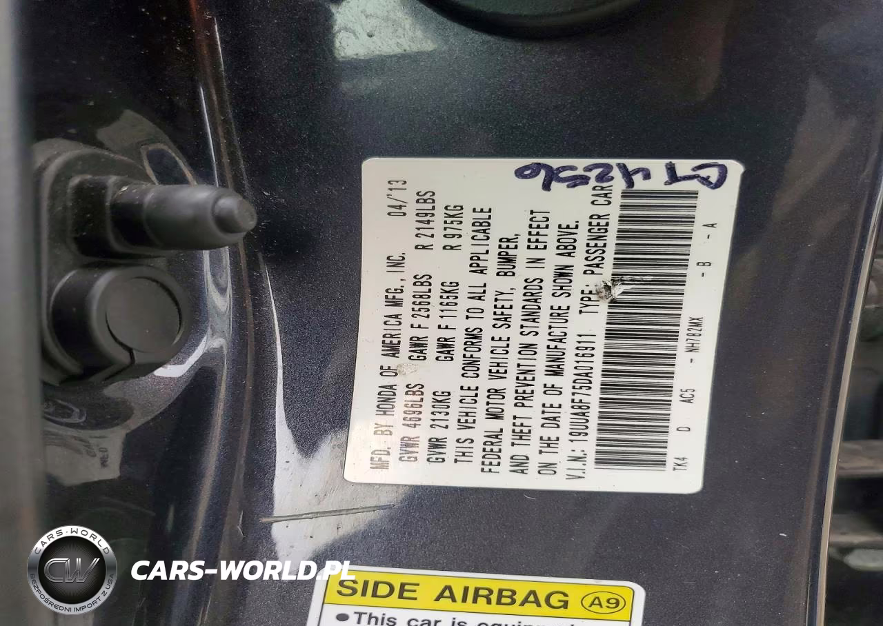 2013 Acura Tl Advance VIN:19UUA8F75DA016911 - 13