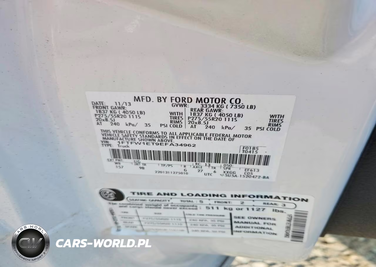 2014 Ford F150 Supercrew VIN:1FTFW1ET9EFA34962 - 12
