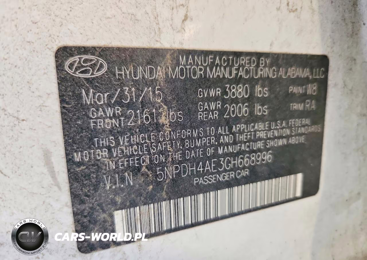 2016 Hyundai Elantra Limited VIN:5NPDH4AE3GH668996 - 12
