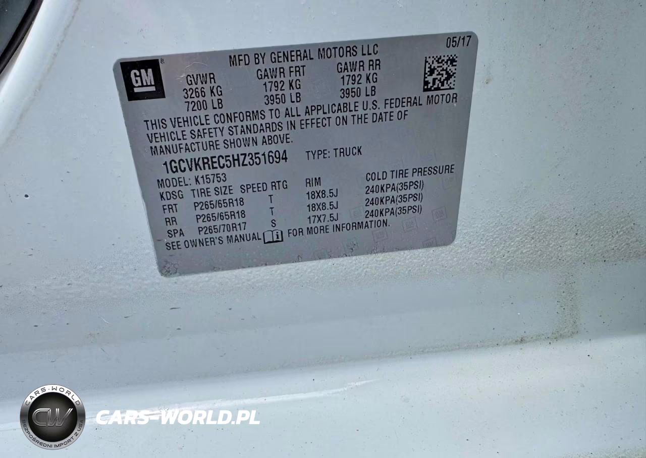 2017 Chevrolet Silverado K1500 Lt VIN:1GCVKREC5HZ351694 - 12