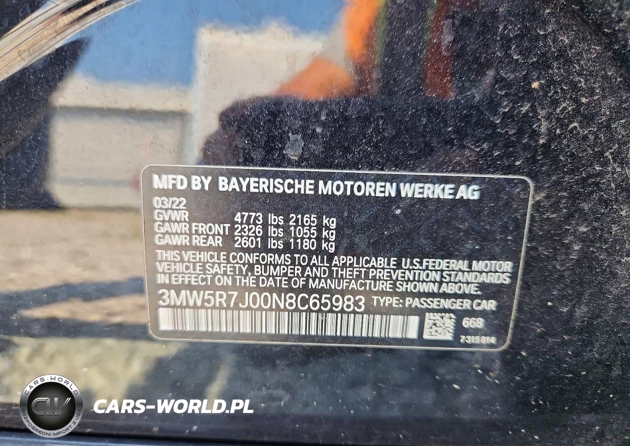 2022 BMW 330Xi VIN:3MW5R7J00N8C65983 - 12