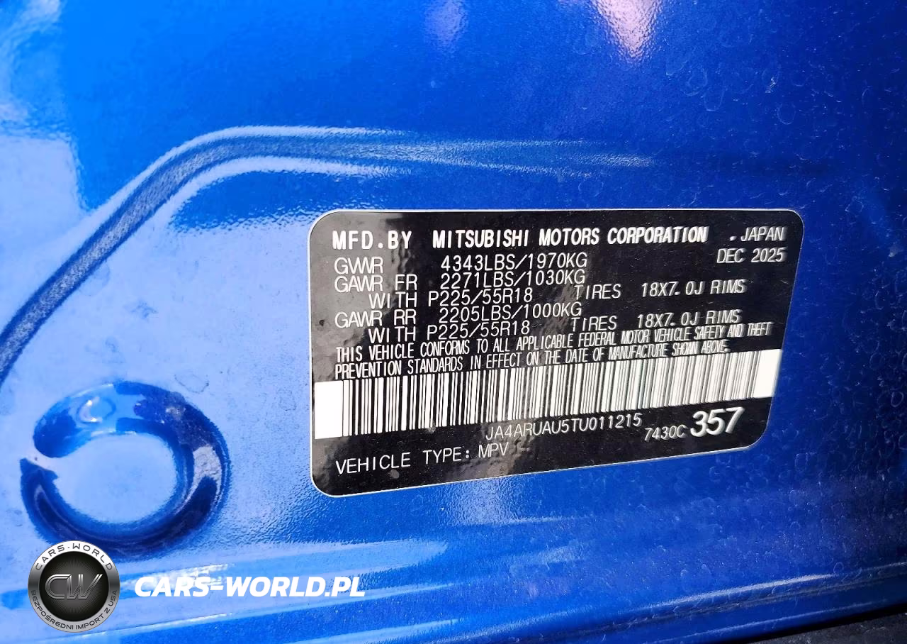 2026 Mitsubishi Outlander Sport S-Se VIN:JA4ARUAU5TU011215 - 13