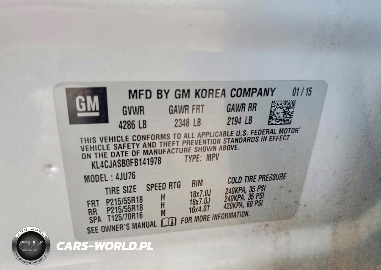 2015 Buick Encore VIN:KL4CJASB0FB141978 - 13
