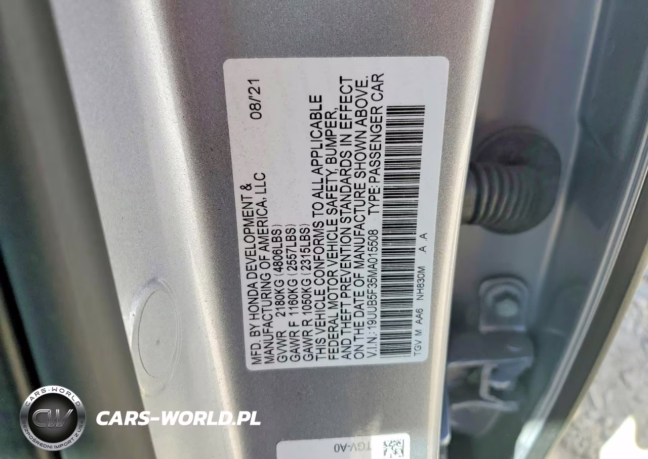 2021 Acura Tlx VIN:19UUB5F35MA015508 - 12