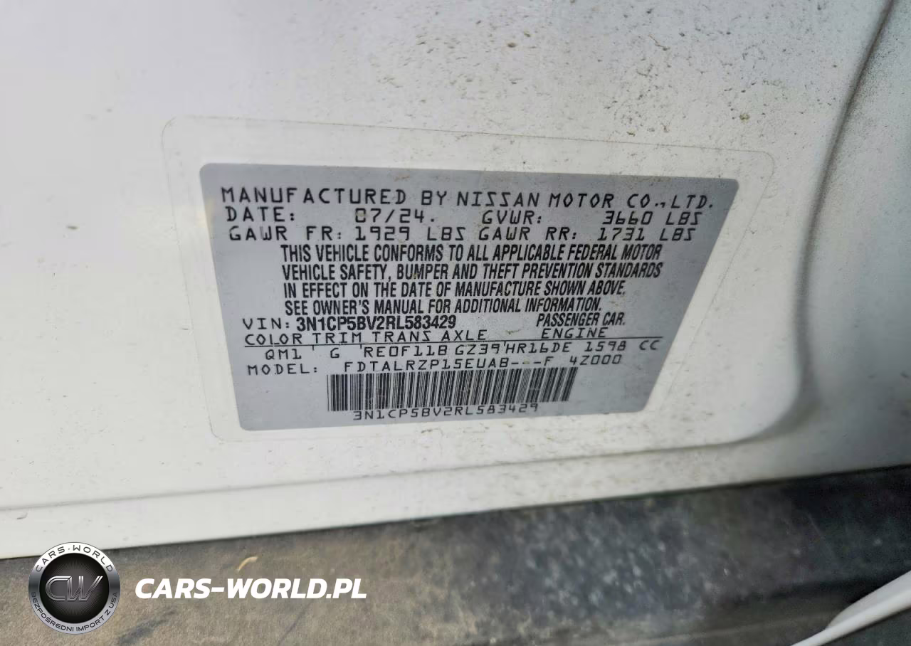 2024 Nissan Kicks S VIN:3N1CP5BV2RL583429 - 13