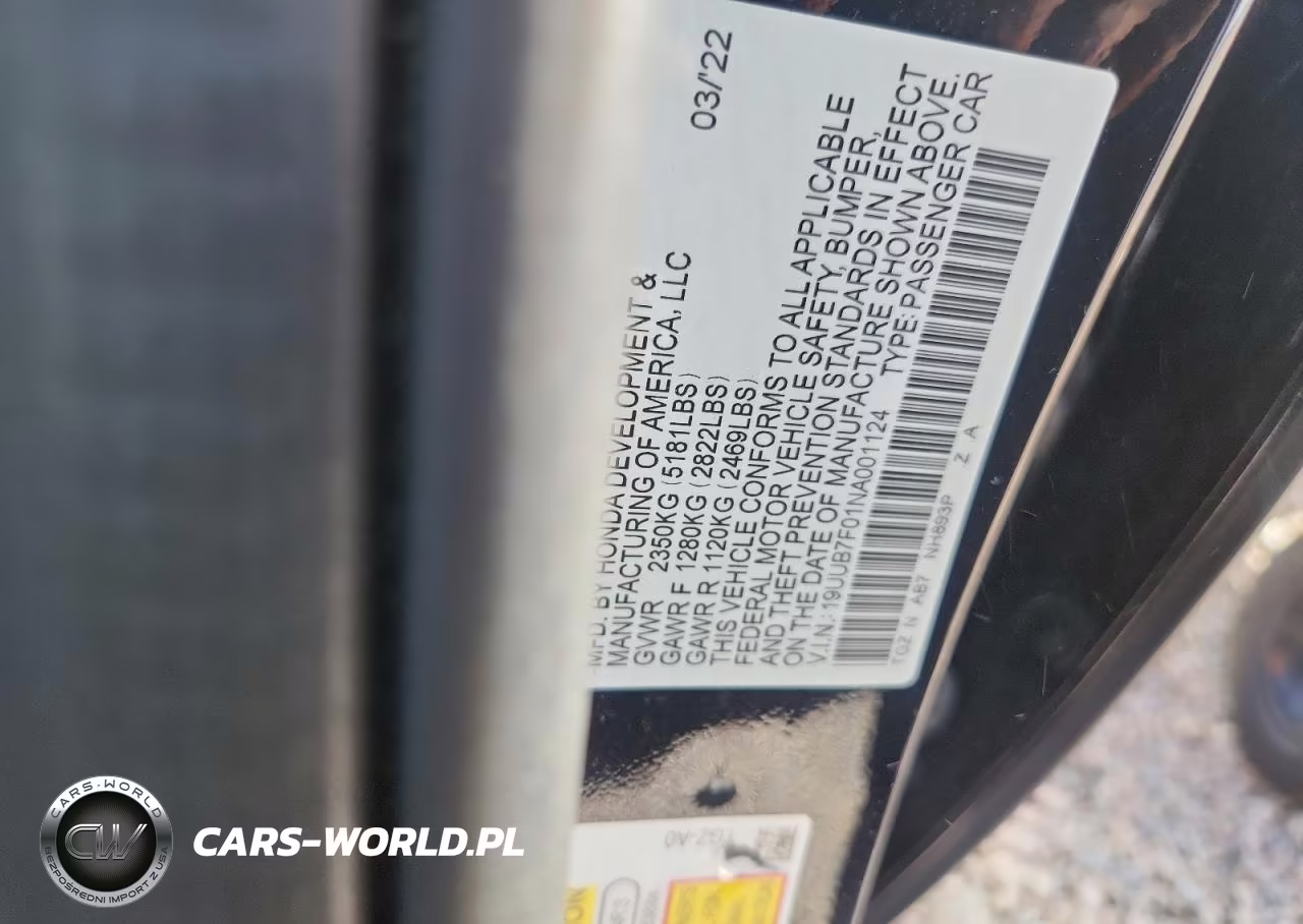 2022 Acura Tlx Type S VIN:19UUB7F01NA001124 - 12