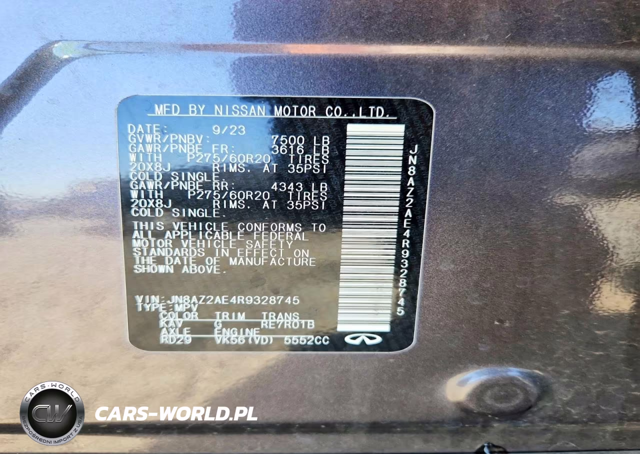 2024 Infiniti Qx80 Luxe VIN:JN8AZ2AE4R9328745 - 13