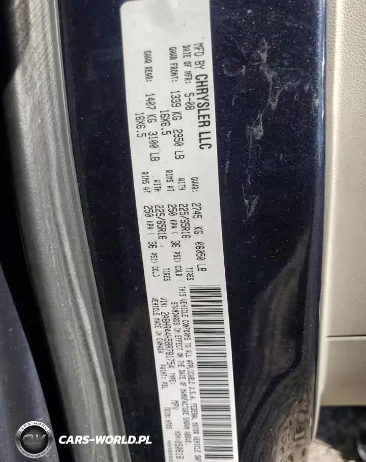 2008 Chrysler Town & Country Lx VIN:2A8HR44H58R781754 - 13