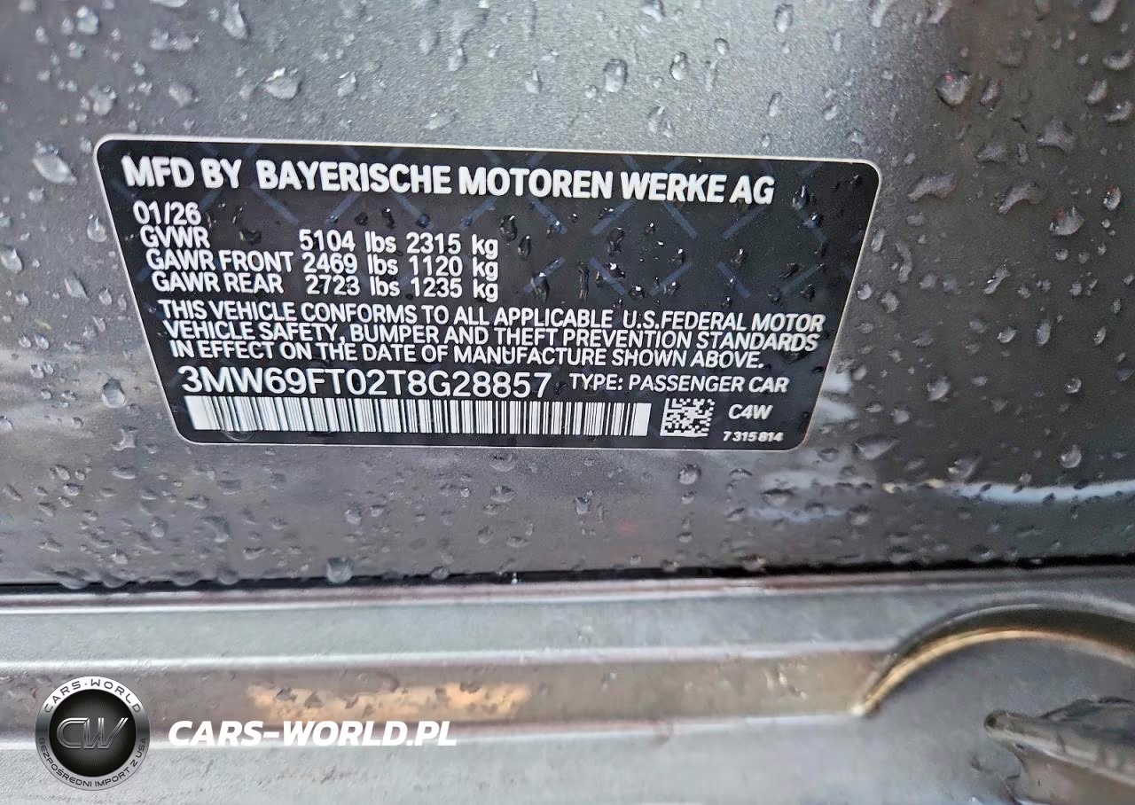 2026 BMW M340Xi VIN:3MW69FT02T8G28857 - 12
