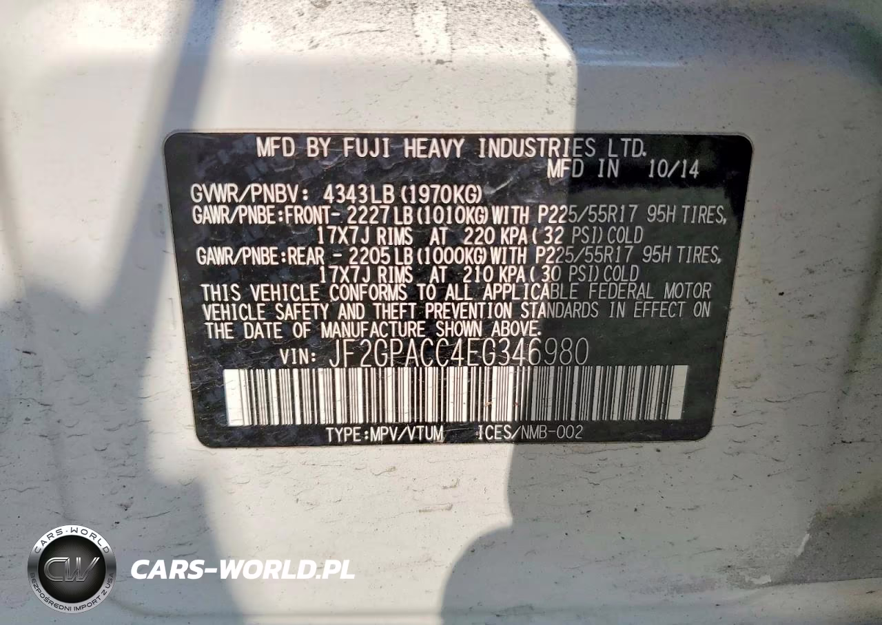 2014 Subaru Xv Crosstrek 2.0 Premium VIN:JF2GPACC4EG346980 - 13