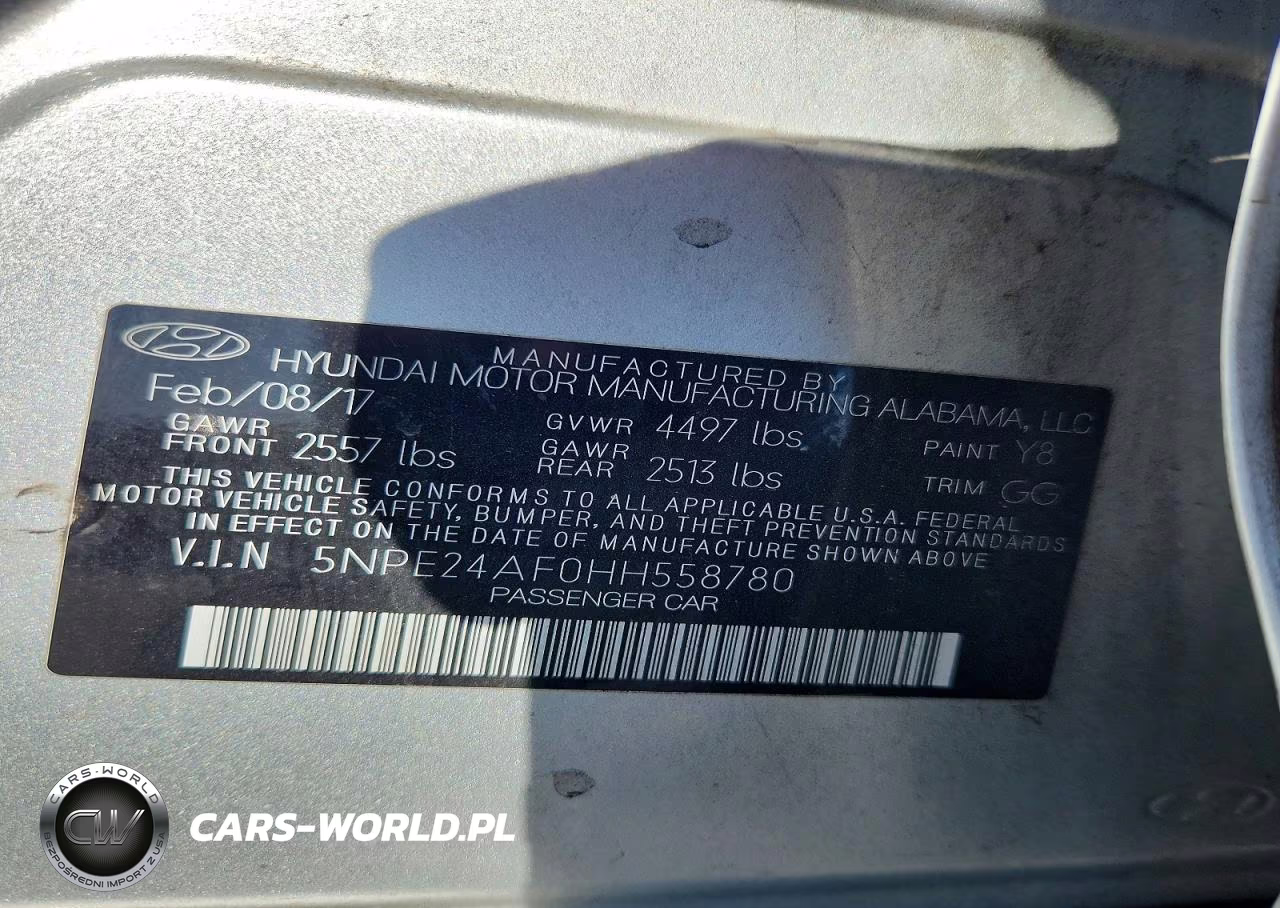 2017 Hyundai Sonata Se VIN:5NPE24AF0HH558780 - 12