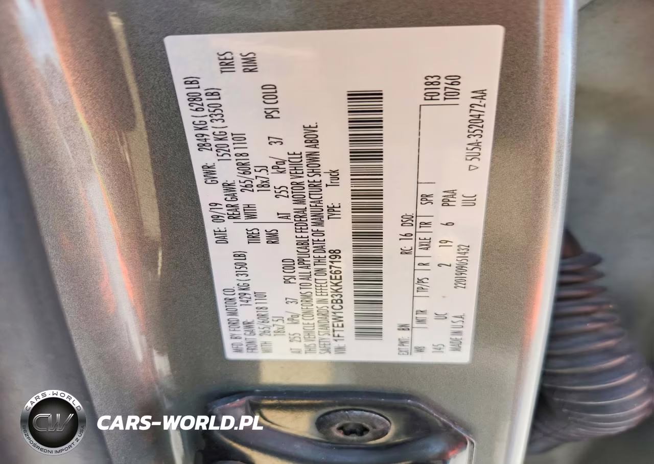 2019 Ford F150 Supercrew VIN:1FTEW1CB3KKE67198 - 12