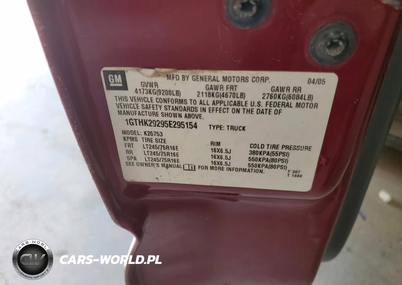 2005 GMC Sierra K2500 Heavy Duty VIN:1GTHK29295E295154 - 12