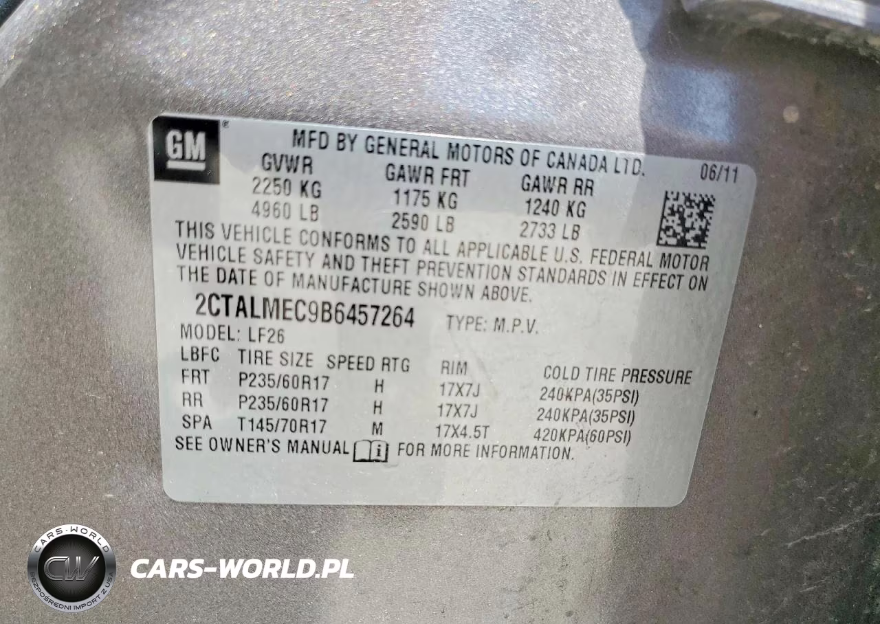 2011 GMC Terrain Sle VIN:2CTALMEC9B6457264 - 13