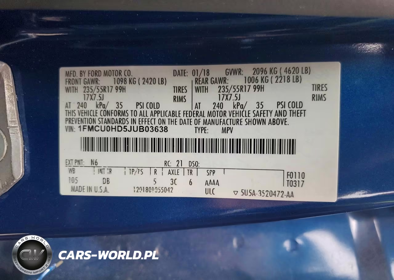 2018 Ford Escape Sel VIN:1FMCU0HD5JUB03638 - 14