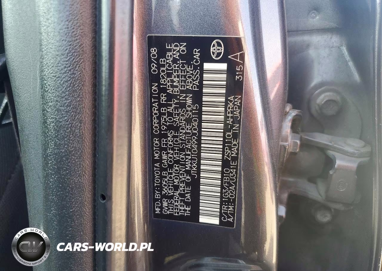 2009 Scion Xd Base VIN:JTKKU10499J040115 - 12