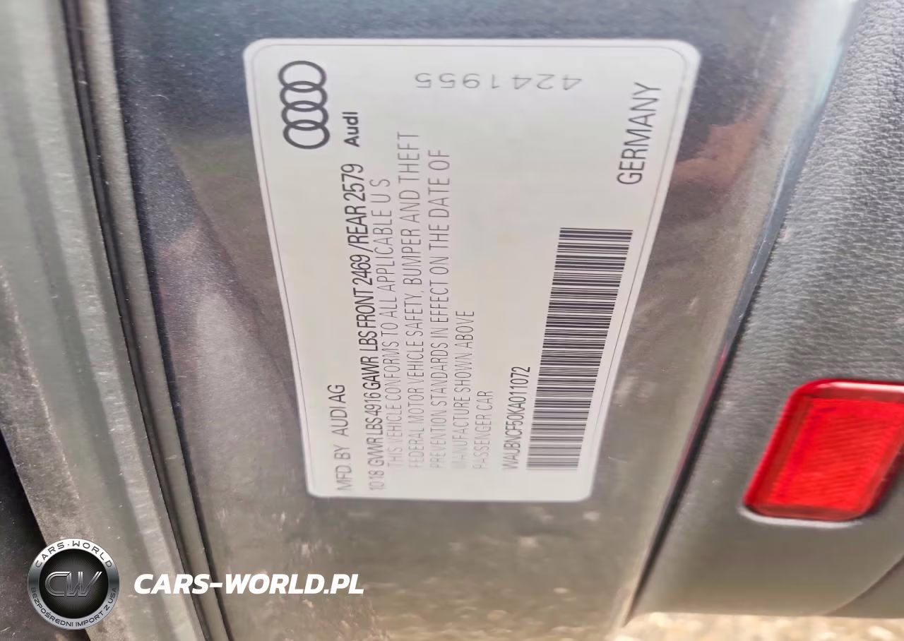 2019 Audi A5 Premium Plus VIN:WAUBNCF50KA011072 - 12