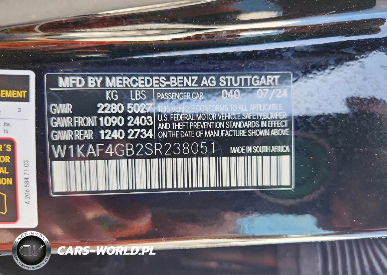2025 Mercedes-Benz C 300 VIN:W1KAF4GB2SR238051 - 12