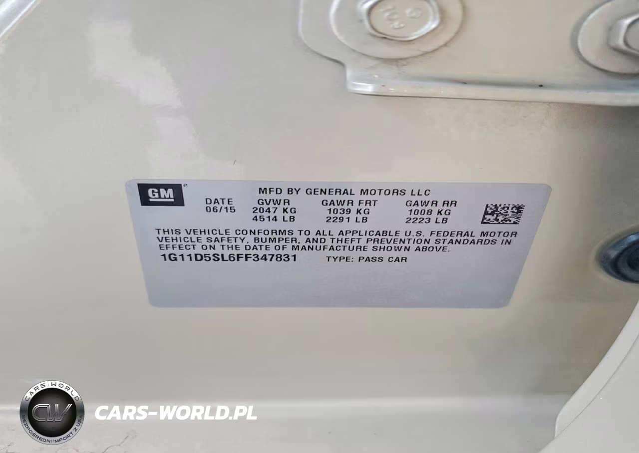 2015 Chevrolet Malibu 2Lt VIN:1G11D5SL6FF347831 - 12