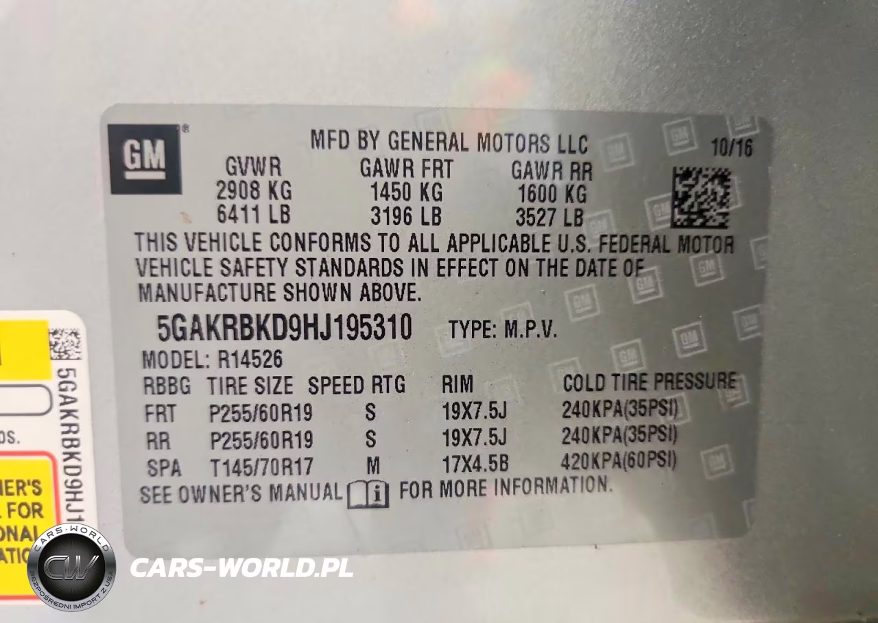 2017 Buick Enclave Leather VIN:5GAKRBKD9HJ195310 - 13