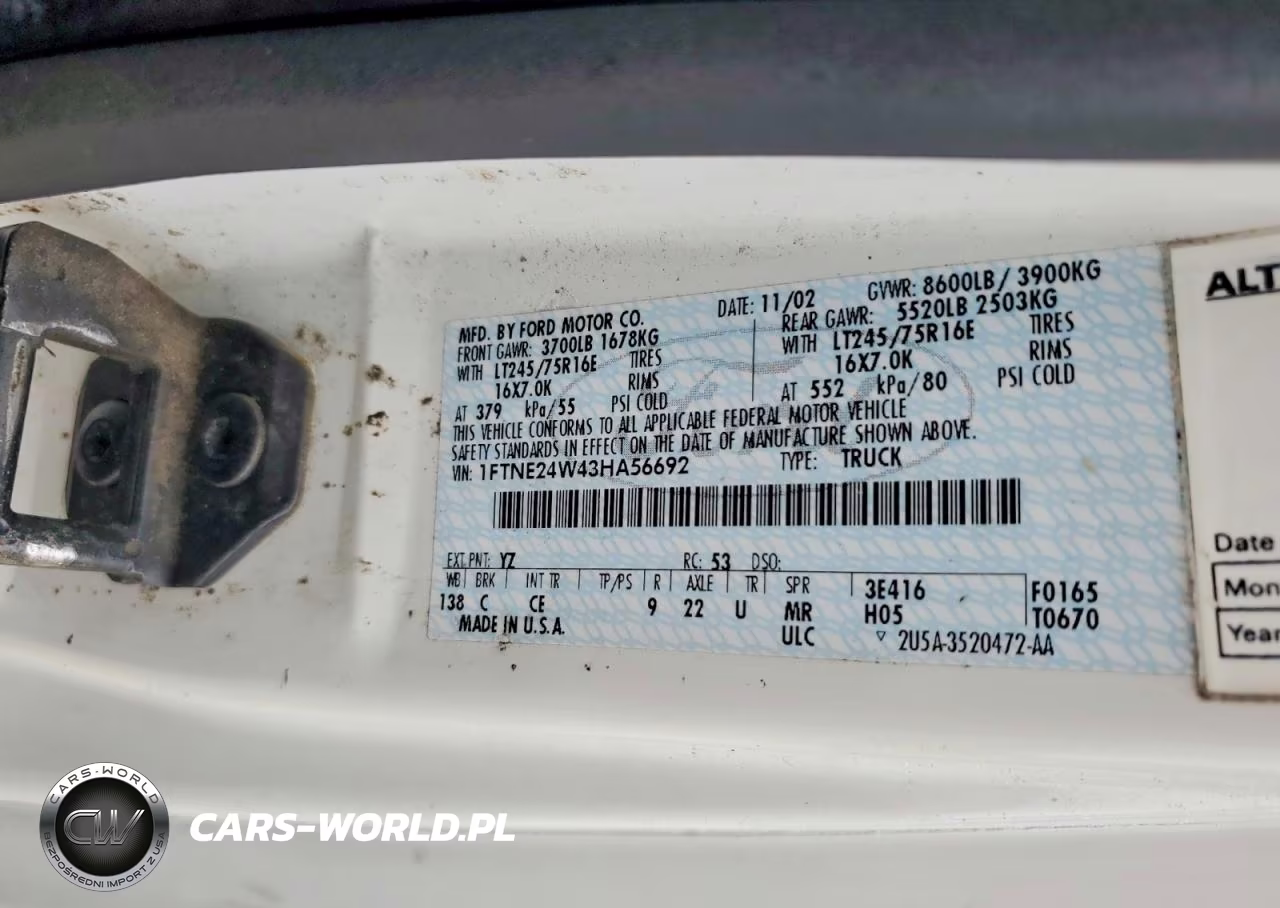 2003 Ford E250 Delivery Van VIN:1FTNE24W43HA56692 - 12