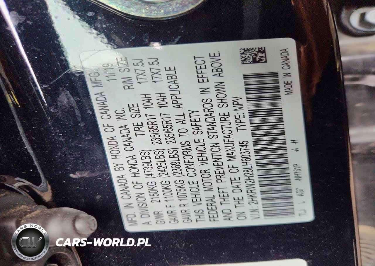 2020 Honda Cr-V Lx VIN:2HKRW2H28LH603745 - 13