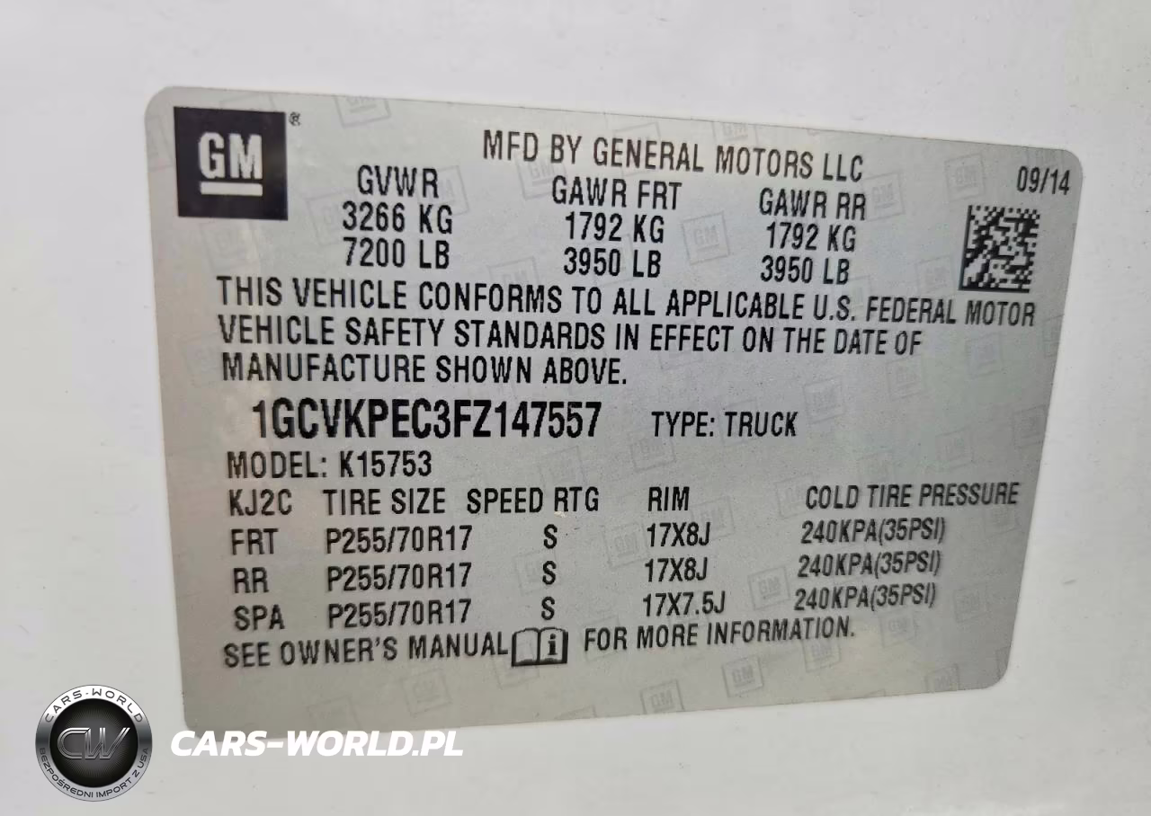 2015 Chevrolet Silverado K1500 VIN:1GCVKPEC3FZ147557 - 12
