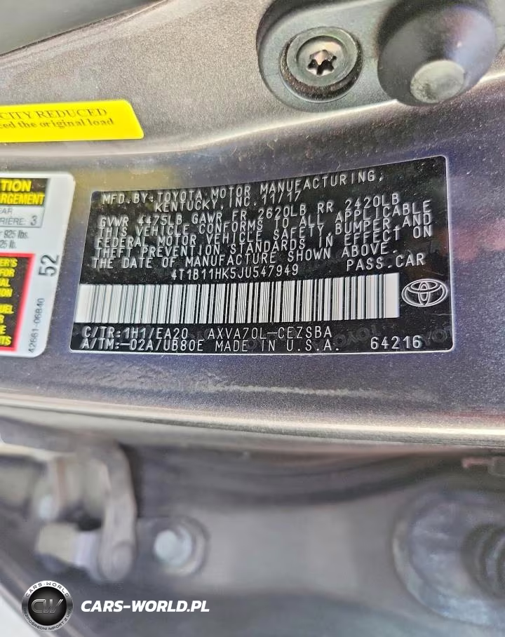 2018 Toyota Camry Se VIN:4T1B11HK5JU547949 - 12