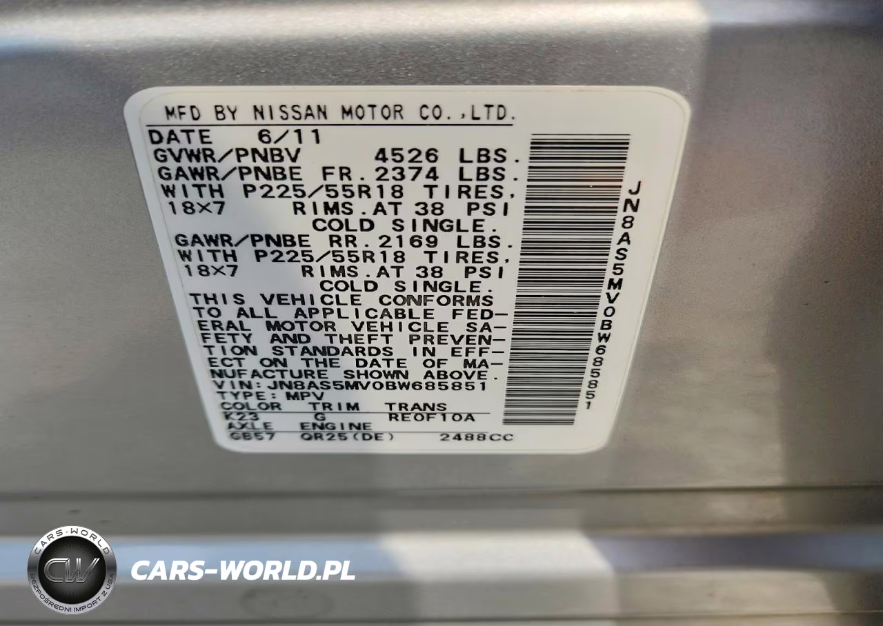 2011 Nissan Rogue S VIN:JN8AS5MV0BW685851 - 13