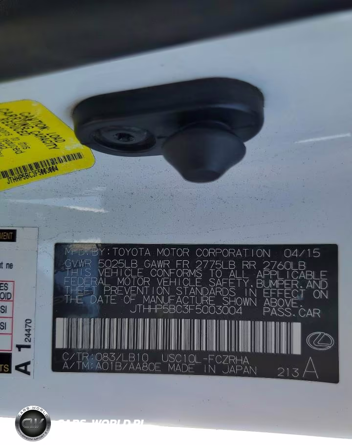 2015 Lexus Rc F Base VIN:JTHHP5BC3F5003004 - 12
