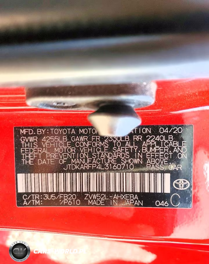 2020 Toyota Prius Prime Le VIN:JTDKARFP4L3160710 - 12