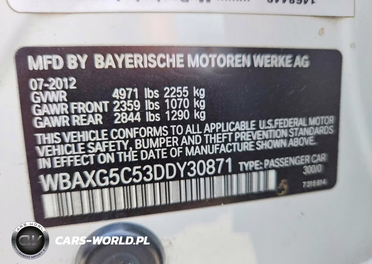 2013 BMW 528 I VIN:WBAXG5C53DDY30871 - 13