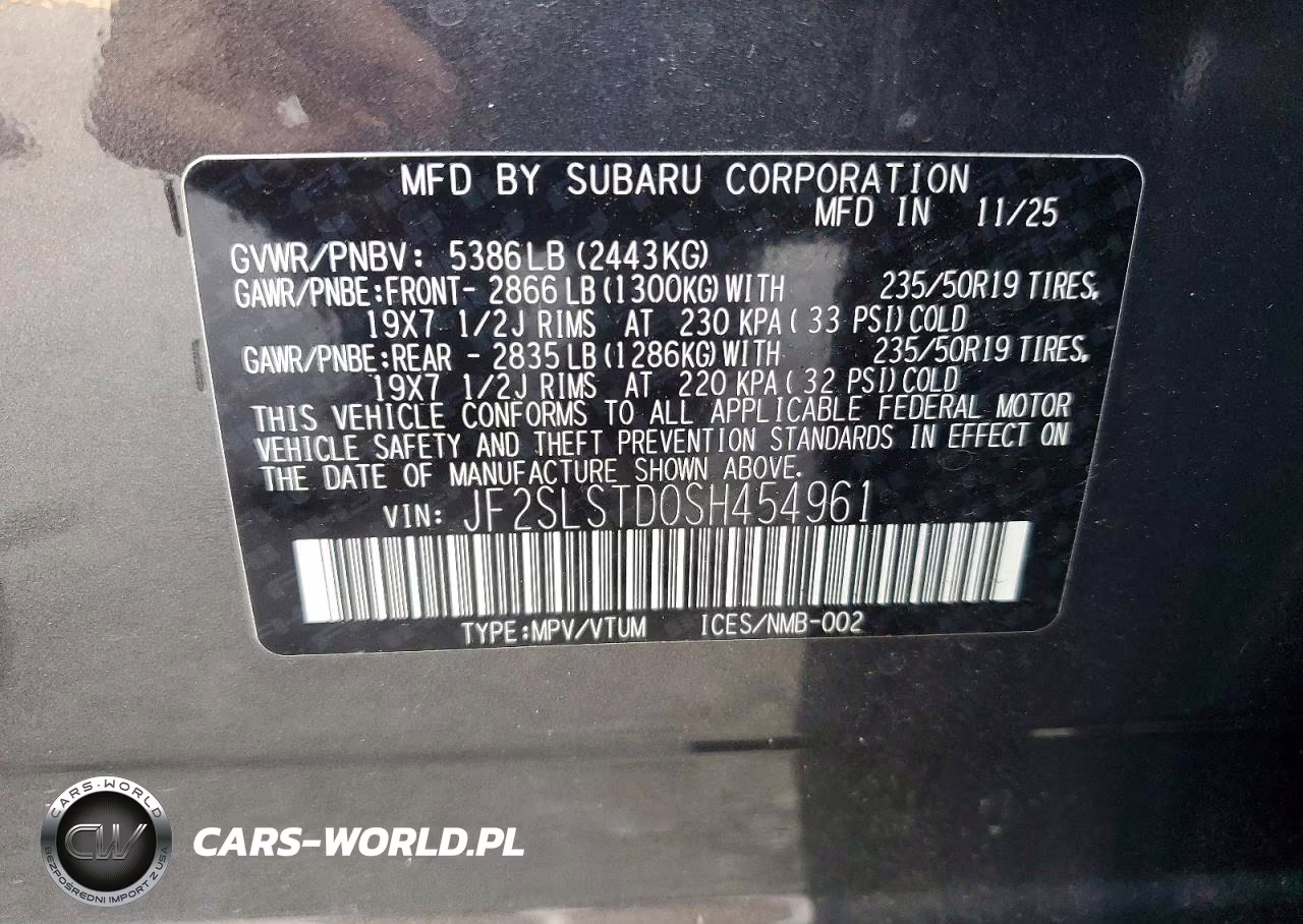 2025 Subaru Forester Touring VIN:JF2SLSTD0SH454961 - 14
