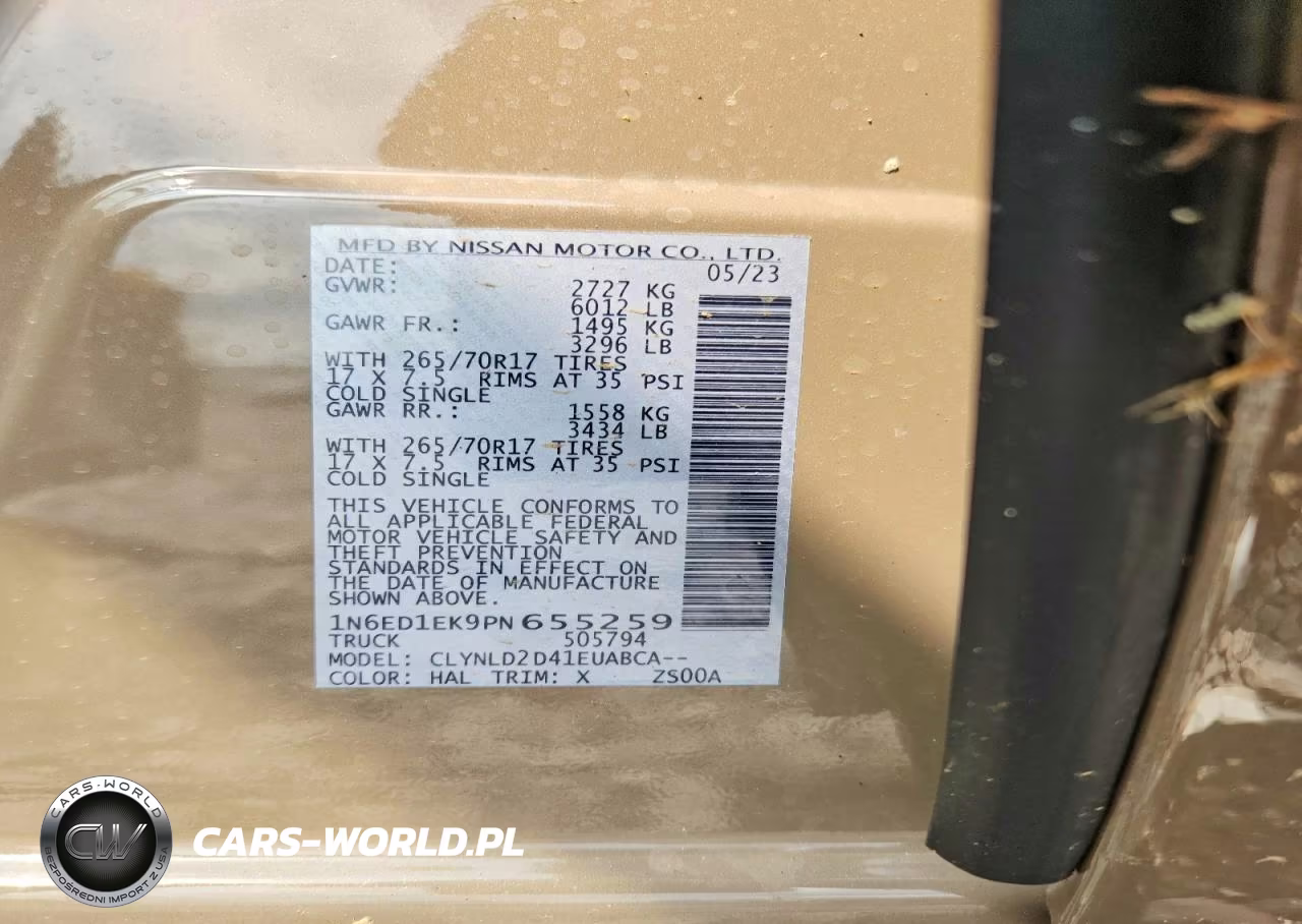 2023 Nissan Frontier VIN:1N6ED1EK9PN655259 - 12