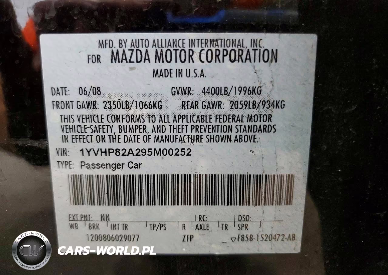 2009 Mazda 6 I VIN:1YVHP82A295M00252 - 13