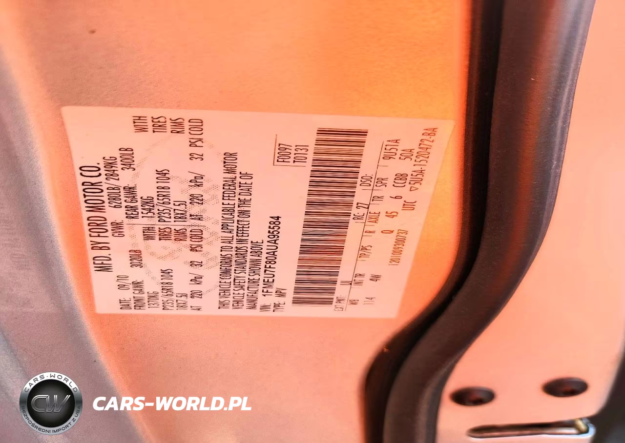 2010 Ford Explorer Limited VIN:1FMEU7F80AUA95584 - 13