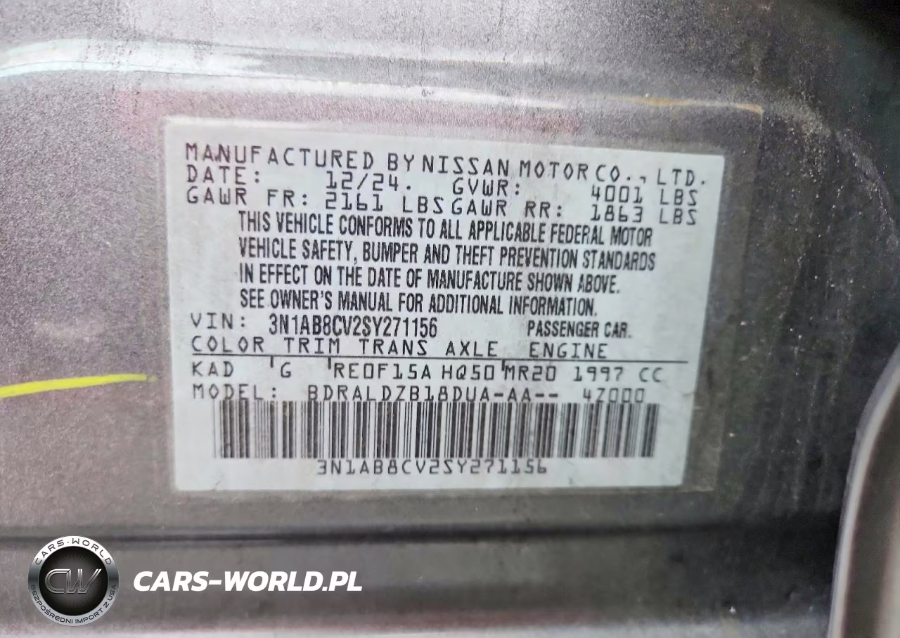 2025 Nissan Sentra Sv VIN:3N1AB8CV2SY271156 - 12